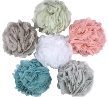 BTYMS 6 Pcs Shower Pouf 60g Bath Loofah Shower Sponge Loofahs Exfoliating Mesh Puff Body Wash Sponge