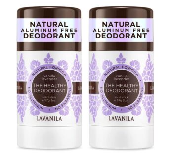 Lavanila Vanilla Lavender Aluminum Free Deodorant 2-Pack – The Healthy Deodorant for Men and Women, Solid Stick (2 Ounce Each), Vegan