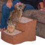Pet Gear Easy Step II Pet Stairs, 2 Step For Cats/Dogs Up To 75-Pounds, Portable, Removable Washable Carpet Tread, No Tools Required, Available In 4 Colors,Light Cocoa