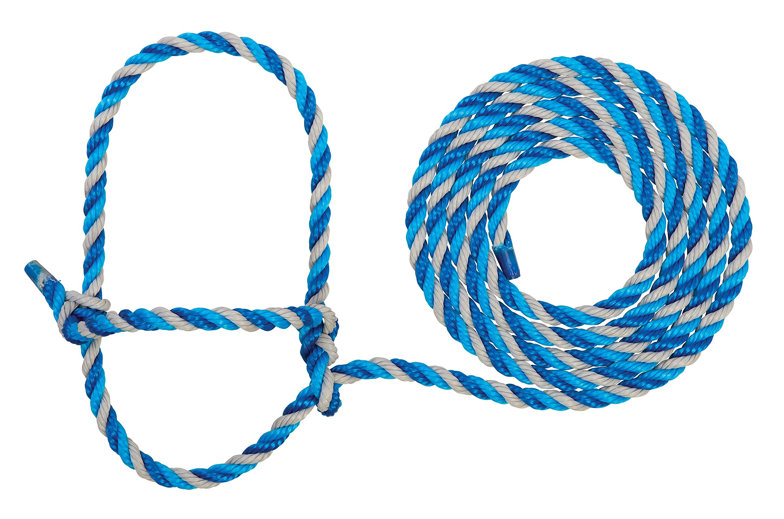 Weaver Leather Livestock Cattle Poly Rope Halter Dark Blue/Turquoise/Gray