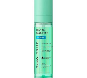 Tanologist Self Tan Face Mist, Medium Shade, Hydrating Tanning Spray, Streak-Free, Radiant Finish, Paraben-Free, No Fake Tan Smell, For All Skin Types, 3.38 fl. oz/100 ml Bottle