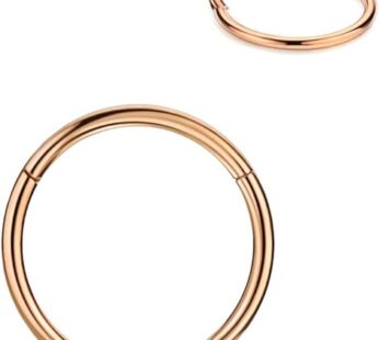 FANSING Men Women 316L Surgical Steel Hinged Nose Rings Hoop for Nostril Septum Cartilage Helix Daith Tragus Rook Conch Lip Ear Lobe Piercings