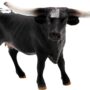 Gemini&Genius Farm Animal Toys, Longhorn Cow Action Figure, Hand Painted, 6 Inches Length, Realistic and Durable Farm Toys for Children Boys and Girls Gift