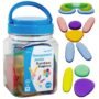 Rainbow Pebbles - Junior - Transparent - Mini Jar - Ages 18m+ - The Original Sorting and Stacking Stones - First Counting and Sorting Toy
