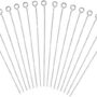 DanLingJewelry Approx 100 Pcs 304 Stainless Steel Head Pins 24-Gauge Eye pins for Jewelry Making (Approx 50mm Long,Pin:0.6mm,Hole:2mm)