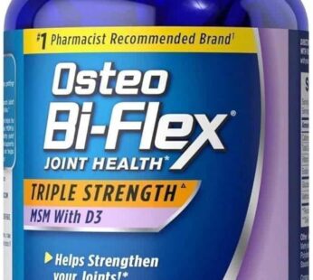 Osteo Bi-Flex Triple Strength Glucosamine 1500 mg, MSM 1500 mg with Vitamin D3 1000 UI Tablets, 200 Count (Pack of 1)