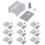 10 Packs TO-220 Aluminum Heatsink & Insulator/Mounting Kits for TO-220 MOSFET Transistor, TO-220 Heatsink + M3 Screw + Screw Washer + Insulator Rubberized Silicone (20mmx15mmx10mm)