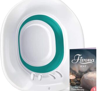 Fivona Sitz Bath for Toilet Seat Postpartum and Hemorrhoids Care – Yoni Steam Seat – Foldable Basin for Epsom Salt Soak – Portable Bidet BPA Free Temperature Resistant – Universal Fit – Green