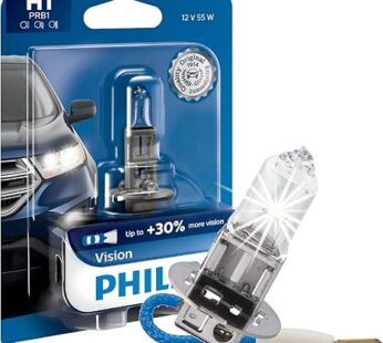 Philips Automotive Lighting H1 Vision Upgrade Automotive Replacement Headlight Bulb, Fits Select High Beam, Low Beam, or Fog Positions (Pack of 1)