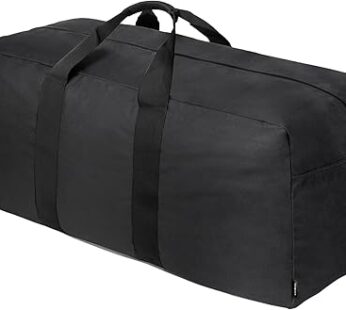 Vorspack Extra Large Duffle Bag for Travel – 200L Duffel Bag for Men Gear Bag for Storage Foldable Weekender Bag for Overnight Camping – Black
