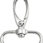 Wuuycoky Silvery Swivel D-Ring Eyelet Large Olive Buckle Lobster Claw Clasps Swivel Trigger Snap Hooks