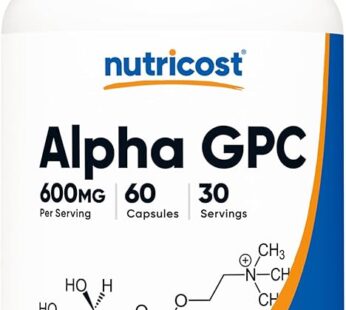 Nutricost Alpha GPC 600mg, 60 Vegetarian Capsules – Non-GMO and Gluten Free, 300mg Per Capsule