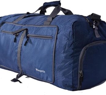 Woogwin Travel Duffel Bag Large Foldable Waterproof Overnight Bag for Beach Swim Bags Pool Sports Gym