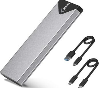 SSK M.2 NVME SATA SSD Enclosure, Improved RTL9210B Chip USB 3.2 Gen 2 10Gbps to PCI-E NGFF Adapter, M-Key/B+M Key External SSD Enclosure Aluminum Support UASP TRIM 2242/2260/2280