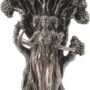 Veronese Design 7 1/4" Triple Moon Goddess Hecate Resin Statue Antique Bronze Finish