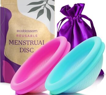 Reusable Period Disc – Soft Period Disc for Women (Small/Large (Teal & Magenta))