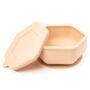 Tiny Twinkle Silicone Suction Bowl with Lid for Baby and Toddler - 100% Silicone - BPA Free - Microwave Safe - Suction Bowls For Baby, Snack Containers For Toddlers (Sand)