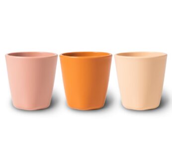 Tiny Twinkle Tableware 3 Pack Cups Set – BPA-Free For Kids and Toddlers – Polypropylene Plastic Tumblers (Sand, Cinnamon, Taupe) Cup