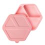 Tiny Twinkle Silicone Suction Baby Plate, Suction Grip Divided Dish for First Foods and Self-Feeding Toddlers, Baby Led Weaning Supplies for Independent Eating (Rose Plate with Lid)