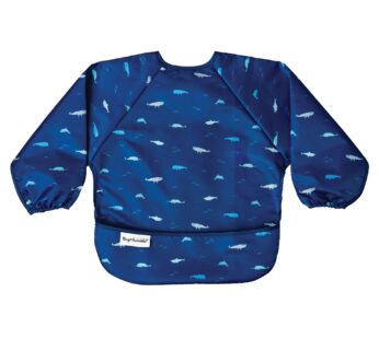 Tiny Twinkle Long Sleeve Bib for Babies & Toddlers | Waterproof Smock Bib for Eating | Machine Washable & Mess-Proof Feeding Essentials | Newborn Shower Gift (Ocean Life, 2-4Y)