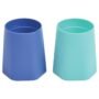 Tiny Twinkle Silicone Baby Cup 2 Pack - Open Training Cup for Independent Drinking, 4 oz (Blue, Mint)