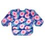 Tiny Twinkle Long Sleeve Bib for Babies & Toddlers | Waterproof Smock Bib for Eating | Machine Washable & Mess-Proof Feeding Essentials | Newborn Shower Gift (Floral Blue, 6?24M)
