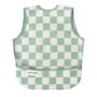 Tiny Twinkle Mess Proof Baby Bib for Boys | Waterproof Toddler Bib for Eating | Baby Apron for Feeding, Machine Washable | Perfect Shower Gift (Green Checkers, 2-4Y)