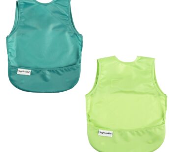 Tiny Twinkle Mess Proof Baby Bibs | 2 Pack Waterproof Toddler Bib for Eating | Baby Apron for Feeding, Machine Washable, Perfect Shower Gift (Rainforest, 6?24M)