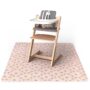 Tiny Twinkle Splat Mat for Under High Chair or Table | 51" x 51" Waterproof & Mess-Proof High Chair Mat for Baby, Machine Washable for Mealtime or Art(Royal Palm)