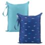 Tiny Twinkle Mess Proof Wet Bags | 2-Pack Reusable Waterproof Wet Bags for Swimsuits | Baby Clothes | Travel & Diaper Bag (Ocean)
