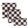 Tiny Twinkle Reusable Snack Bags for Kids ? 3 Pack Snack Pouches & Sandwich Bag for Toddlers ? Machine Washable, Mess-Proof for Lunch & Travel (Black Checkers)
