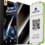 MAGIC JOHN 2 Pack for Samsung Galaxy S23 Ultra Privacy Screen Protector [Ceramic Film Material Not Glass] 6.8 inch,[100% Fingerprint ID Compatible] Easy Installation Tray, Shock-Resistant, 3D Curved,
