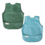 Tiny Twinkle Mess Proof Baby Bibs | 2 Pack Waterproof Toddler Bib for Eating | Baby Apron for Feeding, Machine Washable, Perfect Shower Gift (Slate Olive, 2-4Y)