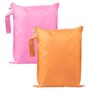 Tiny Twinkle Mess Proof Wet Bags | 2-Pack Reusable Waterproof Wet Bags for Swimsuits | Baby Clothes | Travel & Diaper Bag (Sweet Treat)