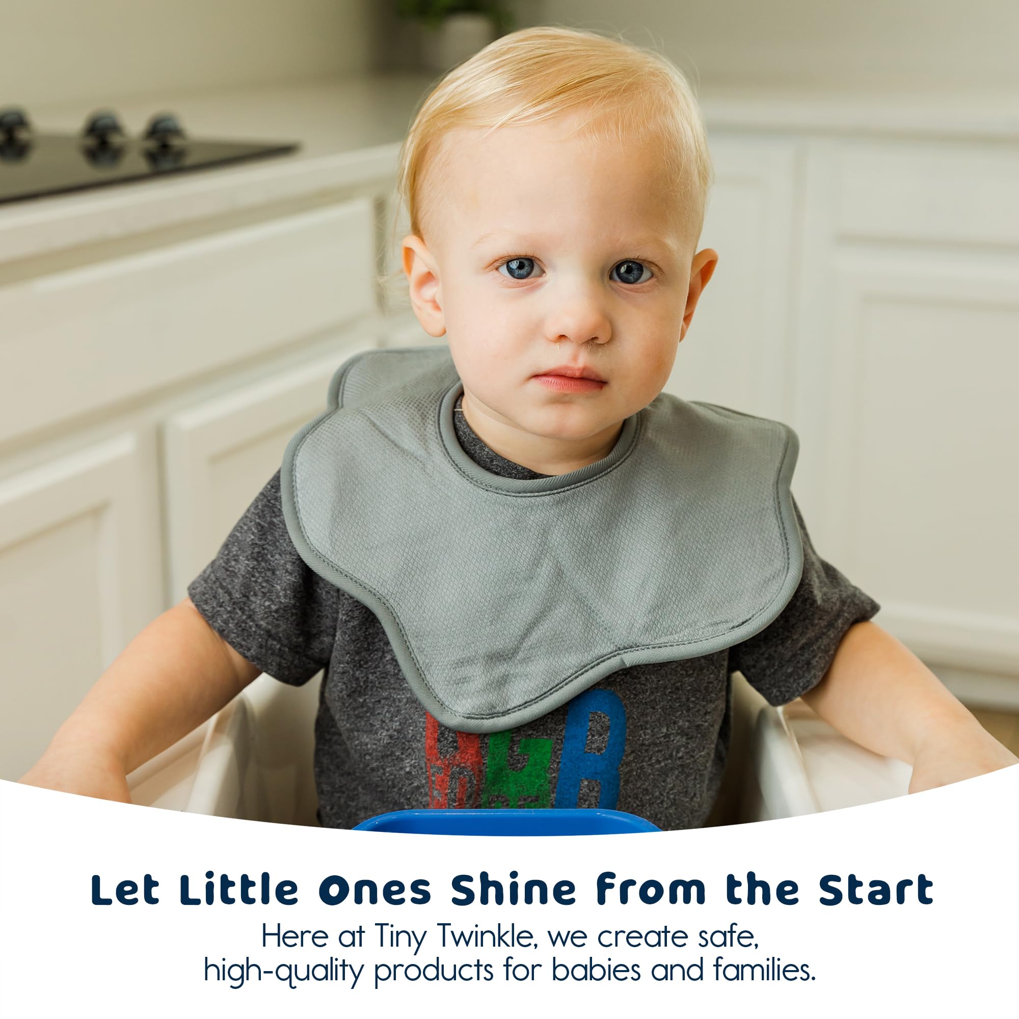 Tiny Twinkle Roundabout Drool Bibs 3 Pack - 360 Rotating Waterproof and Absorbent Teething Baby Bibs (Boy Set Sage 3-Pack) - Image 6