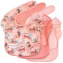 Tiny Twinkle Mess Proof Baby Bibs for Eating ? Waterproof, Wipeable Toddler Bibs with Pocket ? Baby Food Bibs for Girls & Boys(3 Pack,Leopard Set)