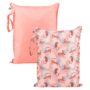 Tiny Twinkle Mess Proof Wet Bags | 2-Pack Reusable Waterproof Wet Bags for Swimsuits | Baby Clothes | Travel & Diaper Bag (Leopard)