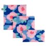 Tiny Twinkle Reusable Snack Bags for Kids ? 3 Pack Snack Pouches & Sandwich Bag for Toddlers ? Machine Washable, Mess-Proof for Lunch & Travel (Blue Floral)