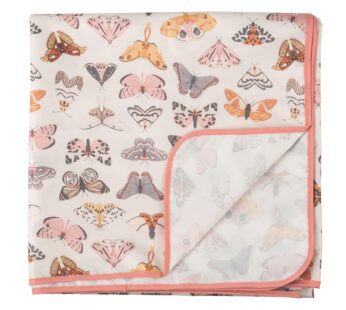 Tiny Twinkle Splat Mat for Under High Chair or Table | 51″ x 51″ Waterproof & Mess-Proof High Chair Mat for Baby, Machine Washable for Mealtime or Art(Flutter)
