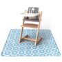 Tiny Twinkle Splat Mat for Under High Chair or Table | 51" x 51" Waterproof & Mess-Proof High Chair Mat for Baby, Machine Washable for Mealtime or Art(Tie Dye)