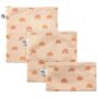 Tiny Twinkle Reusable Snack Bags for Kids ? 3 Pack Snack Pouches & Sandwich Bag for Toddlers ? Machine Washable, Mess-Proof for Lunch & Travel (Boho Rainbow)