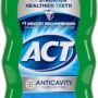 ACT Anticavity Zero Alcohol Fluoride Mouthwash 18 fl. oz., With Accurate Dosing Cup, Mint
