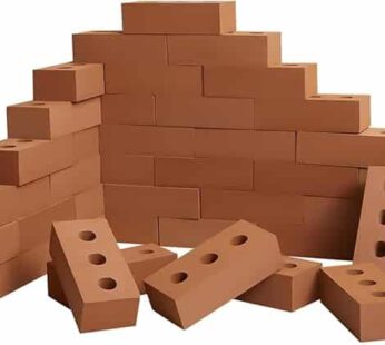 Zhanmai 50 Pack Foam Bricks Building Blocks for Kids Foam Cinder Blocks Large Fake Bricks Toy for Stacking and Construction 8 x 4 x 2.4 Inches(Round)
