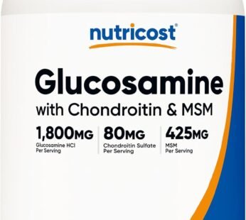 Nutricost Glucosamine 1800mg with Chondroitin & MSM, 240 Tablets, GMO-Free